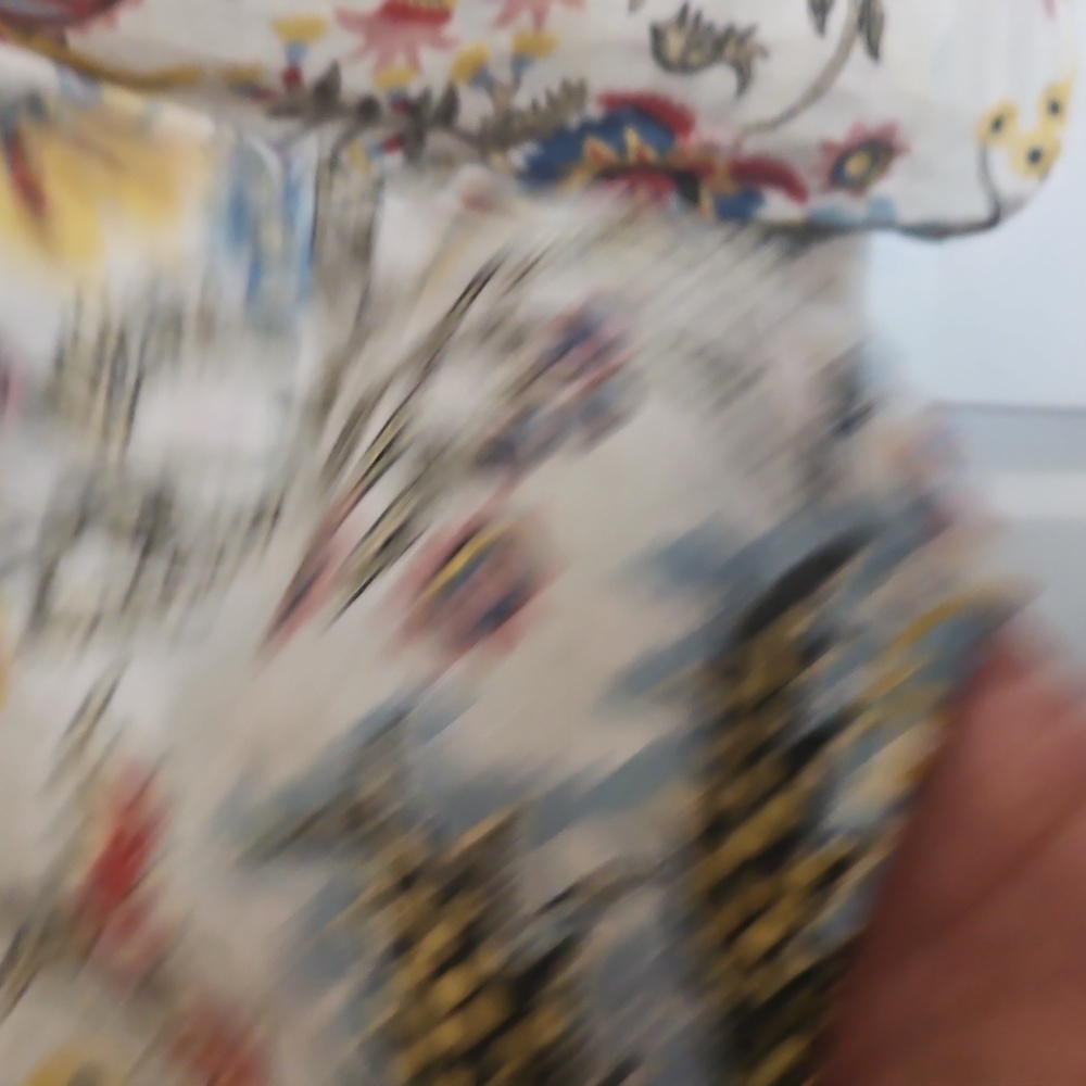 Hester & Orchard Linen Blend Top Floral Multi Color Size XL - Picture 4 of 12